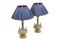 Napoleon III Lamps in Celadon Porcelain and Gilt Bronze, Set of 2 1