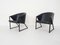 Black Metal and Leather Lounge Chairs by Jouko Jarvisalo for Inno, Finland, 1980s, Set of 2 5