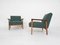 Scandinavian Teak Armchairs with New Green Upholstery, 1960s 2