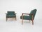 Scandinavian Teak Armchairs with New Green Upholstery, 1960s, Image 2