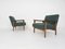 Scandinavian Teak Armchairs with New Green Upholstery, 1960s 4
