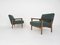 Scandinavian Teak Armchairs with New Green Upholstery, 1960s, Image 4