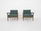 Scandinavian Teak Armchairs with New Green Upholstery, 1960s 1