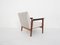 Scandinavian Teak Armchair with New Beige Upholstery, 1960s 5
