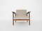 Scandinavian Teak Armchair with New Beige Upholstery, 1960s 1