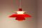 Lampe à Suspension PH5 Rouge par Poul Henningsen pour Louis Poulsen 3