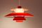 Lampe à Suspension PH5 Rouge par Poul Henningsen pour Louis Poulsen 1