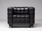 Black Leather Kubus Club Chair by Josef Hoffmann 3