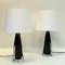 Black Glass RD1323 Table Lamp by Carl Fagerlund for Orrefors, Sweden, 1960s, Set of 2 4