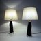 Black Glass RD1323 Table Lamp by Carl Fagerlund for Orrefors, Sweden, 1960s, Set of 2 5