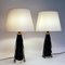 Black Glass RD1323 Table Lamp by Carl Fagerlund for Orrefors, Sweden, 1960s, Set of 2 6