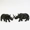 Rinoceronti vintage in legno, anni '40, set di 2, Immagine 4