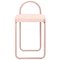 Silla de comedor minimalista de terciopelo rosa, Imagen 1