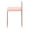 Sedia da pranzo minimalista in velluto rosa, Immagine 3