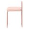 Silla de comedor minimalista de terciopelo rosa, Imagen 3