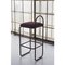 Anthracite Velvet and Gold Minimalist Bar Chair, Image 8