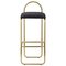 Anthrazitfarbener minimalistischer Bar- Stuhl aus Samt und Gold 1