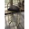 Anthracite Velvet and Gold Minimalist Bar Chair, Image 9