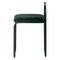 Anthracite Velvet and Gold Minimalist Dining Chair 11