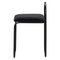 Anthracite Velvet and Gold Minimalist Dining Chair 5