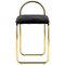 Anthracite Velvet and Gold Minimalist Dining Chair, Image 1