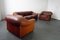 Divano e sedie vintage in pelle, anni '70, set di 3, Immagine 6
