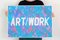 Word Art Calligraphy Painting, Acrylic Vivid Background, Cool Tones, 2021 2