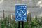 Blauer Knoten und Creolen in Blau, Monotype auf Aquarellpapier, 2021 3