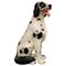 Bemalter Dalmatiner Vintage Hund aus Keramik, 1970er 1