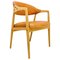 Silla de escritorio Mid-Century de cuero de roble de Yngve Ekström para Gemla Furniture, Sweden, 1956, Imagen 1