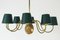 Brass and Mahogany Chandelier by Hans Bergström, Image 4