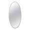 Miroir Oval Mid-Century avec Cadre en Laiton, Italie, 1950 1