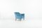 Mid-Century Swedish Modern Blue Velvet Lounge Chair, 1950s 7