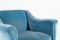 Mid-Century Swedish Modern Blue Velvet Lounge Chair, 1950s, Image 12