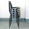 Black Lacquered Castelli Dsc 106 Stacking Chairs by Giancarlo Piretti, Set of 4 2