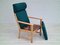 Danish Wool & Oak High Back Armchair by Jørgen Bækmark for FDB Møbler, 1970s 7