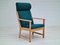 Danish Wool & Oak High Back Armchair by Jørgen Bækmark for FDB Møbler, 1970s 1