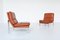 Belgian Beaufort Style Cognac Leather Lounge Chairs, 1960s, Set of 2 3