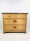 Antique Pine Farmhouse Chest of Drawers with Marble Top, 1920s 1