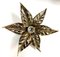 Belgian Brass Flower Wall Light by Willy Daro for Massive, 1970s, Image 1