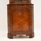 Antique Georgian Style Burr Walnut Corner Cabinet, 1950s 3