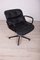 Black Leather Desk Chair by Charles Pollock for Knoll Inc. / Knoll International, 1970s, Image 7