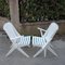 French Wooden Folding Armchairs with Armrests, 1970s, Set of 2 3