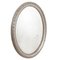 French Silver Leaf Oval Mirror, 1800s 1