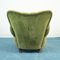 Vintage Wood & Green Velvet Lounge Chairs, 1950s, Set of 2 5