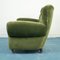 Vintage Sessel aus Holz & grünem Samt, 1950er, 2er Set 6
