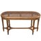 Small Antique French Cane and Giltwood Bench, Early 1900s 1