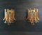 Italian Murano Glass Sconces with Amber Glass Petals, 1983, Set of 2 5