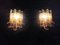 Italian Murano Glass Sconces with Amber Glass Petals, 1983, Set of 2, Image 12
