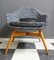 Black & White Fabric Shell Chair by Miroslav Navratil, 1960s 5